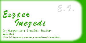 eszter inczedi business card