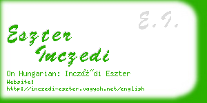 eszter inczedi business card